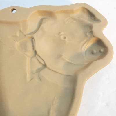 Vintage 1984 Brown Bag Cookie Art Pig Hog Mold Press Hill Design Farm Animal - Thumbnail 2