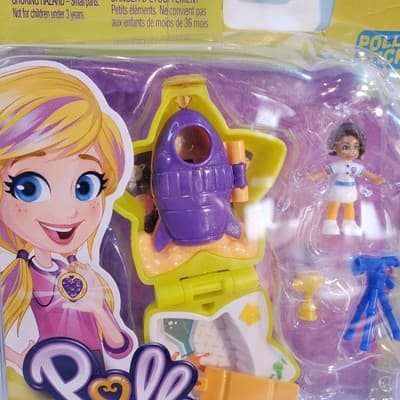 Polly Pocket Doll Astronaut Micro Compact Playset w/ Polly Stick Complete - Thumbnail 6