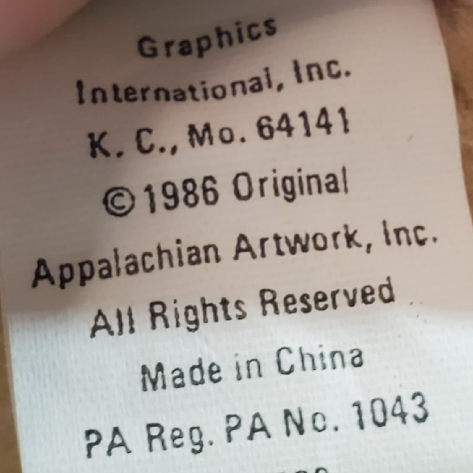Vintage 1986 Wendy’s Furskins Bear Hattie Appalachian Artworks 7” with Tags - Thumbnail 8