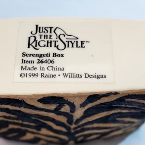 Vtg 1999 Collectible Just The Right Shoe Raine Willits Serengeti Box Bag #26406 - Thumbnail 7