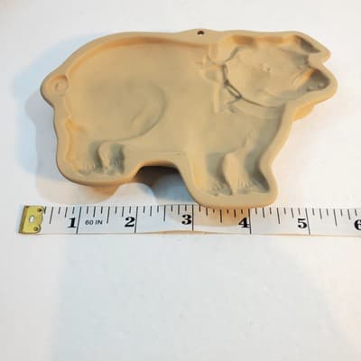 Vintage 1984 Brown Bag Cookie Art Pig Hog Mold Press Hill Design Farm Animal - Thumbnail 5