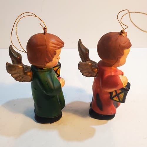 Vtg Kurt S Adler Angels W/ Lantern Christmas Tree Ornaments Lot Of 2 Hong Kong - Thumbnail 4