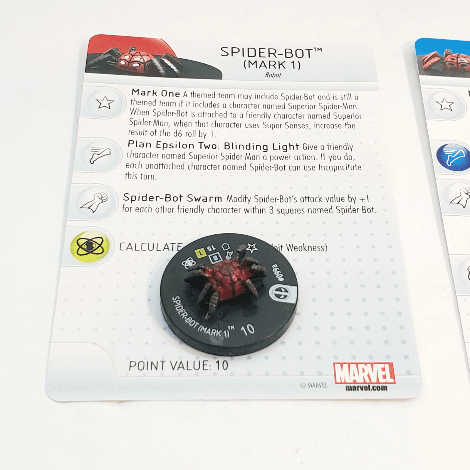 2014 Heroclix Marvel Lot of 7 Deadpool SpiderBot, Agent X, Mercy etc.. w/Cards - Thumbnail 2