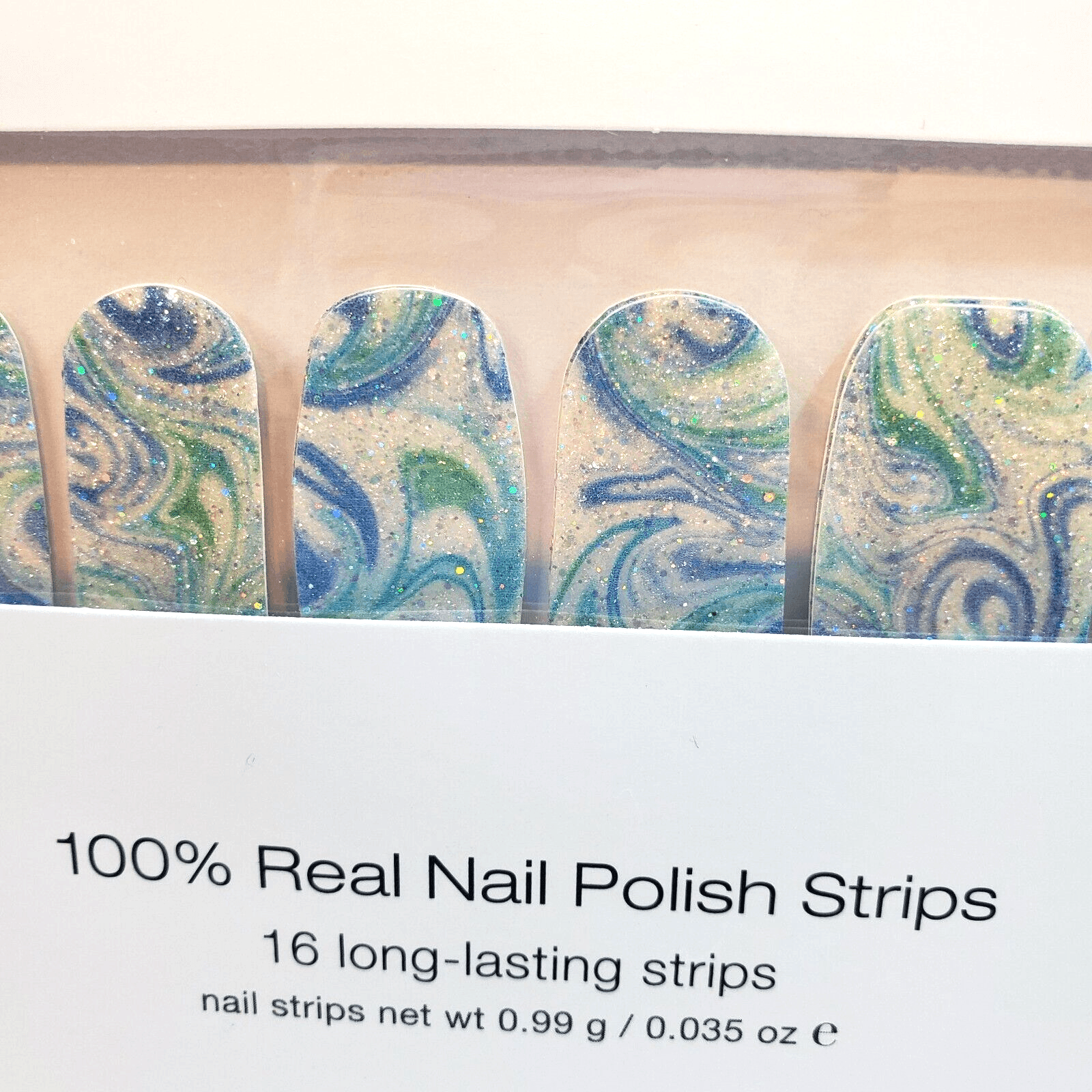 Color Street Nail Strips Water You Up To 100% Real Nail Polish RETIRED NEW - Thumbnail 2