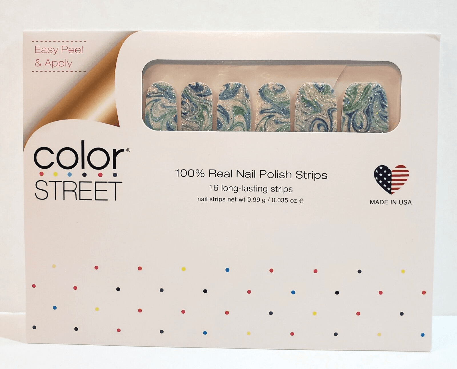 Color Street Nail Strips Water You Up To 100% Real Nail Polish RETIRED NEW