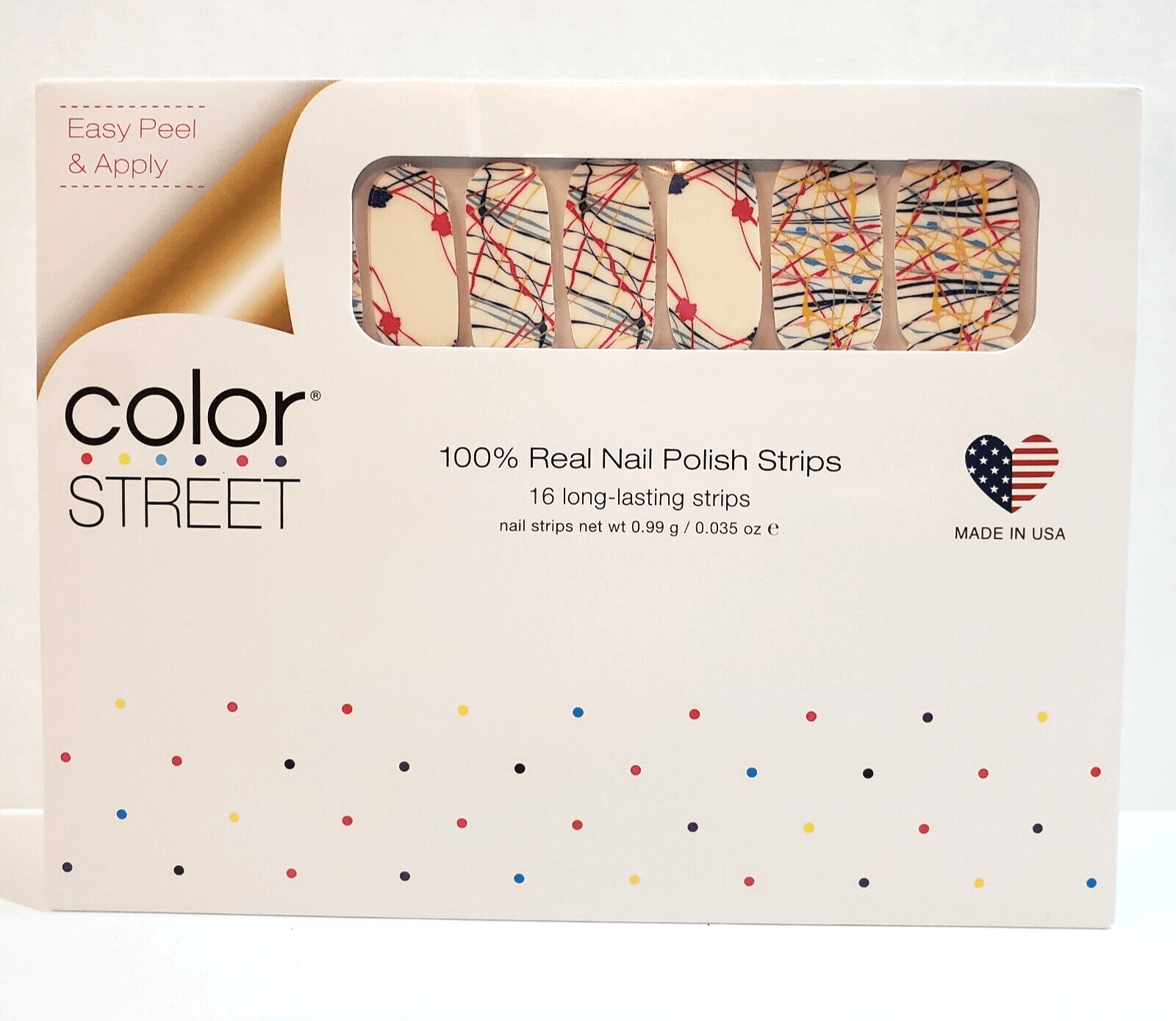 Color Street Nail Strips Mind Over Splatter 100% Real Nail Polish RETIRED NEW