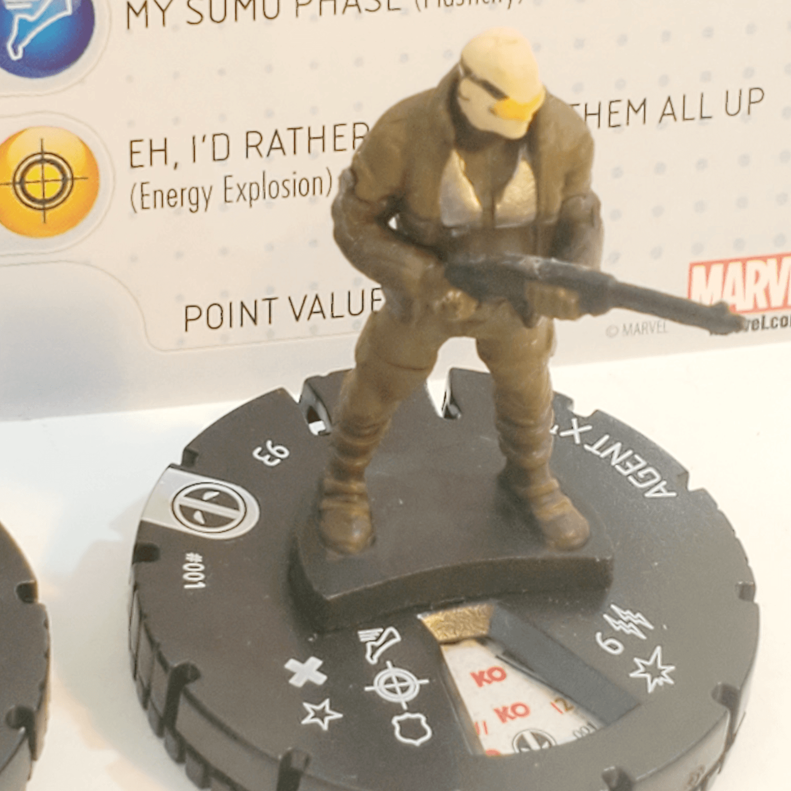 2014 Heroclix Marvel Lot of 7 Deadpool SpiderBot, Agent X, Mercy etc.. w/Cards - Thumbnail 12