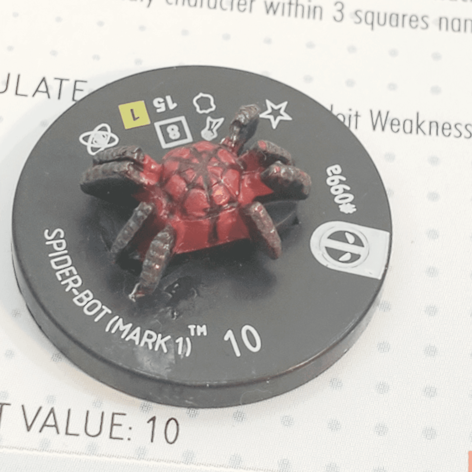 2014 Heroclix Marvel Lot of 7 Deadpool SpiderBot, Agent X, Mercy etc.. w/Cards - Thumbnail 14