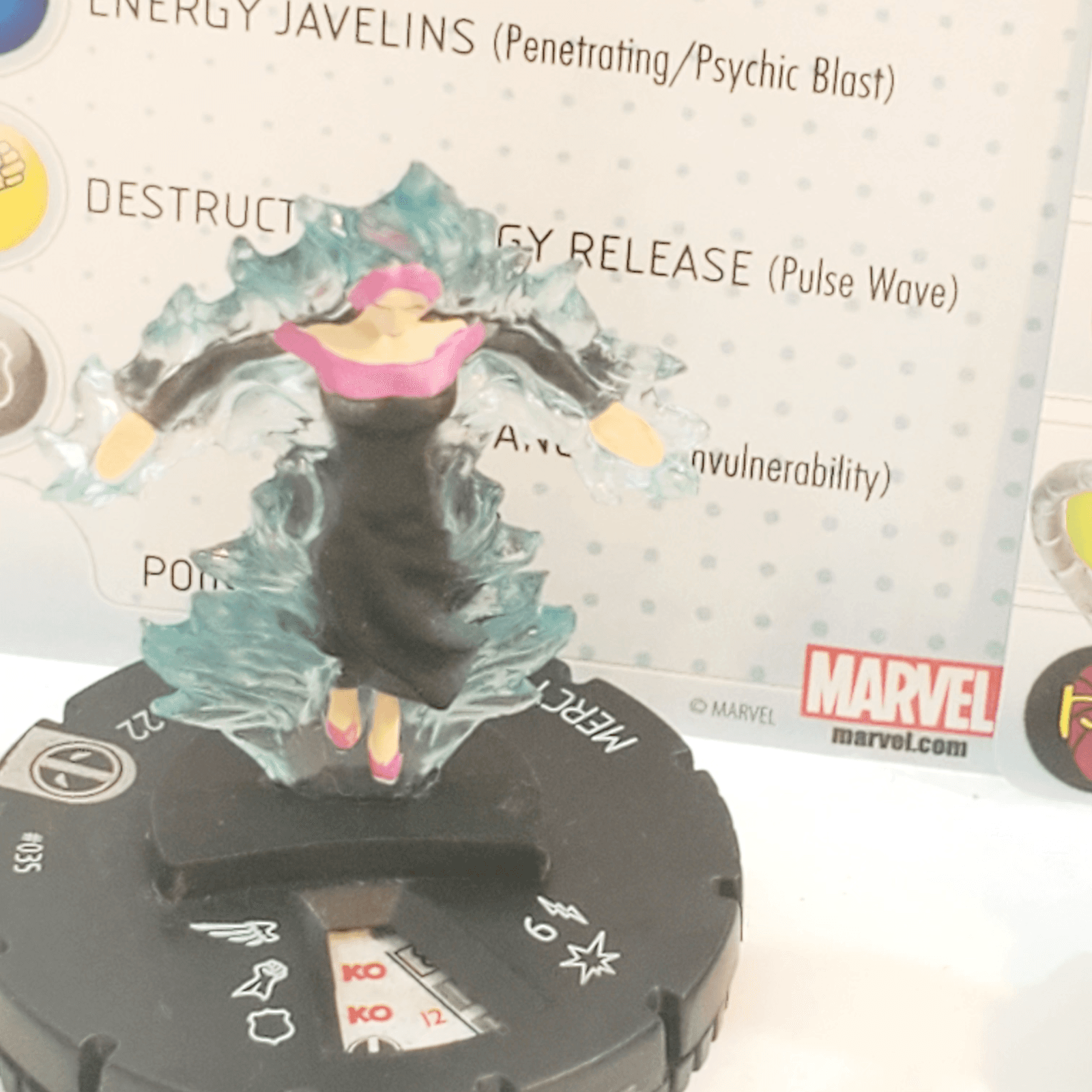 2014 Heroclix Marvel Lot of 7 Deadpool SpiderBot, Agent X, Mercy etc.. w/Cards - Thumbnail 9