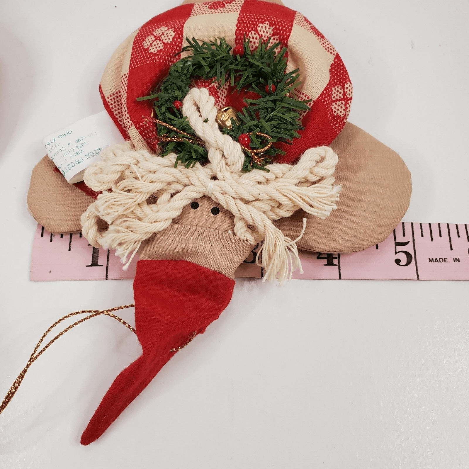 4 Delton Products Fabric Santa Gingerbread Christmas Ornament Made in Philippnes - Thumbnail 12