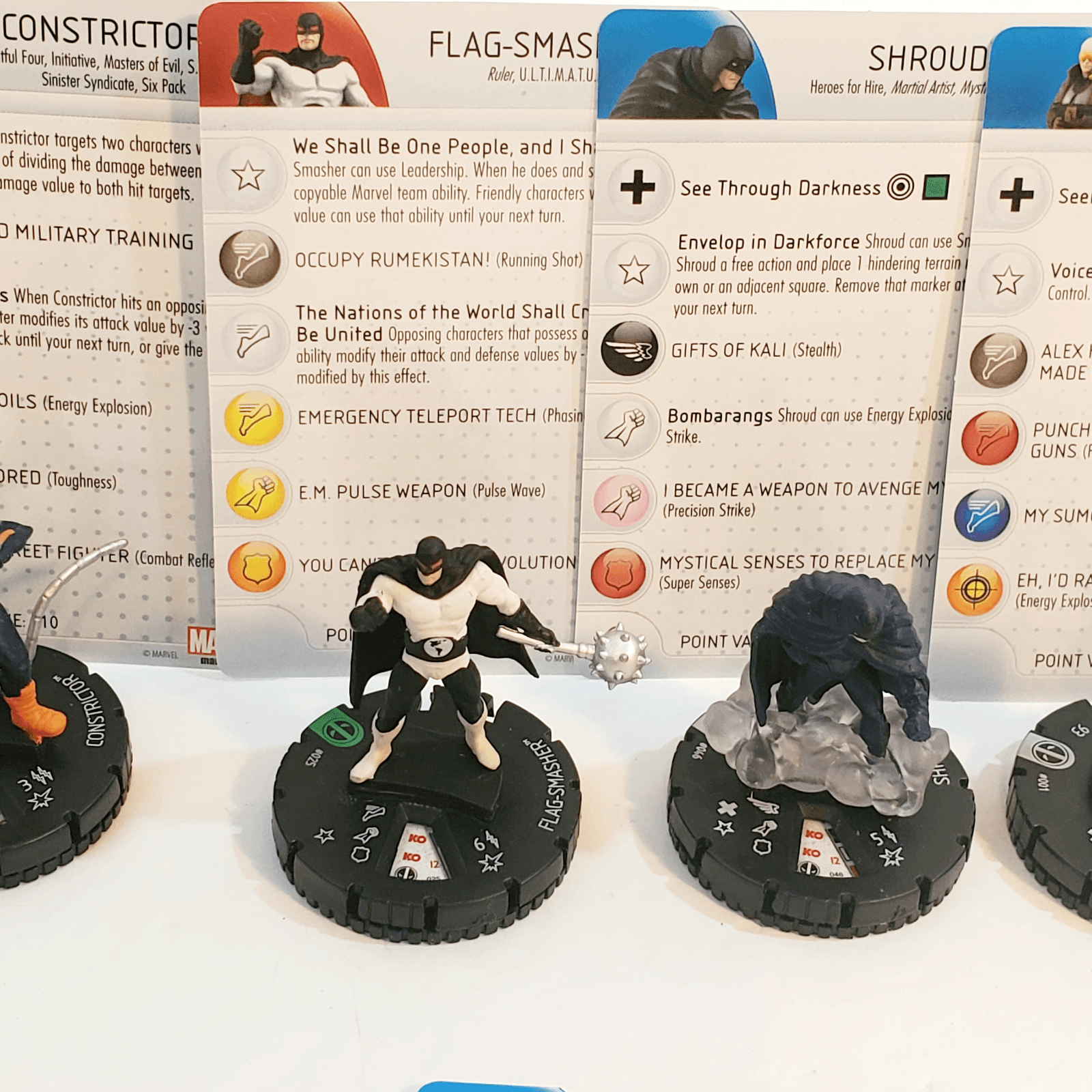 2014 Heroclix Marvel Lot of 7 Deadpool SpiderBot, Agent X, Mercy etc.. w/Cards - Thumbnail 6