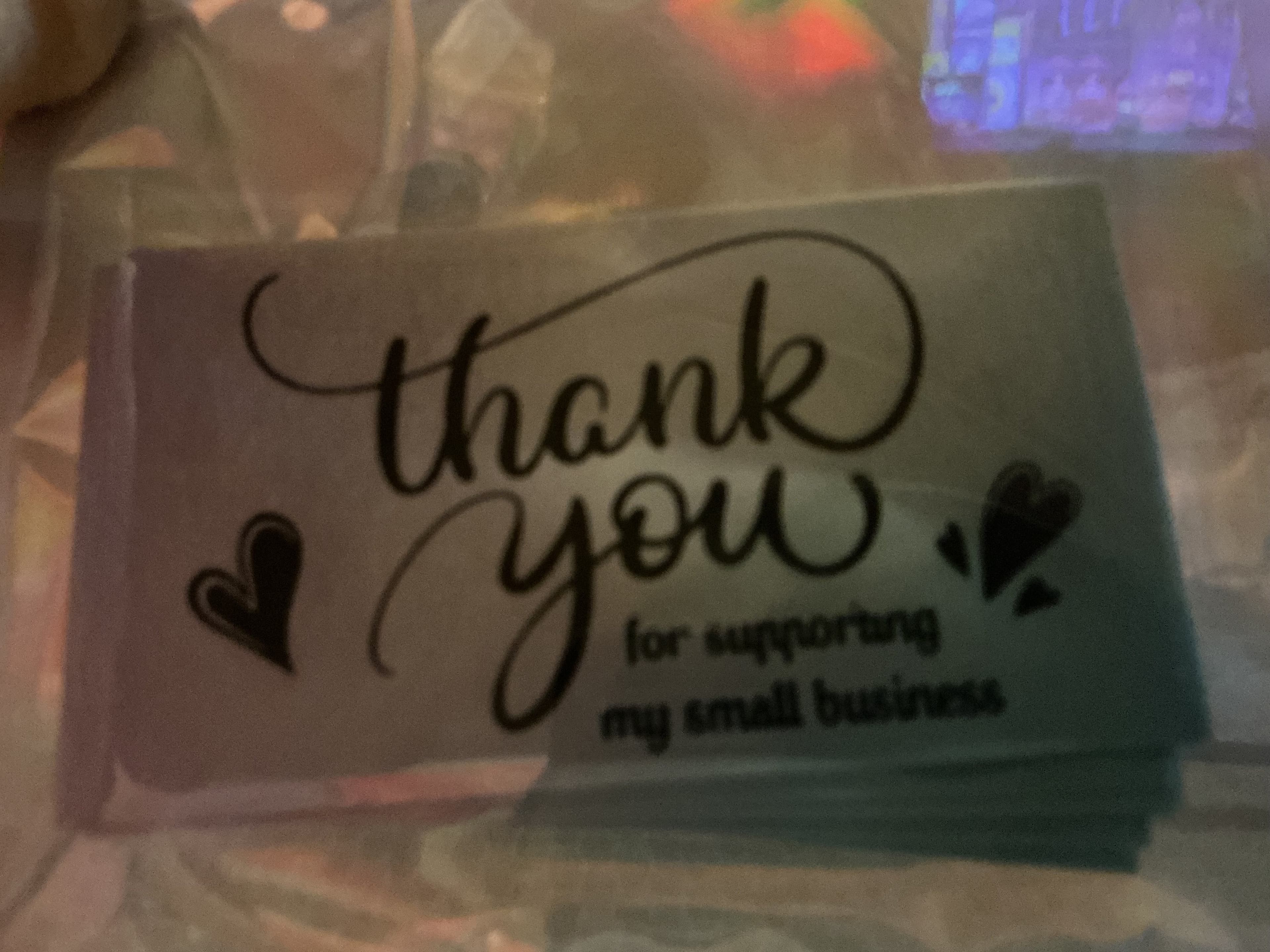 20 Thank You for Supporting My Small Business Cards