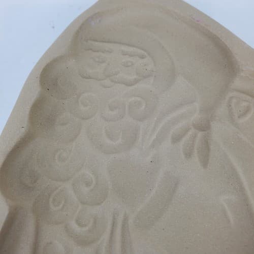 Vintage 1989 Brown Bag Cookie Mold Standing Santa Claus Hill Design 7.25" - Thumbnail 2