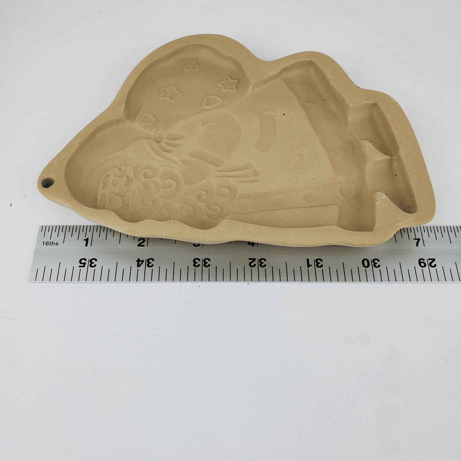 Vintage 1989 Brown Bag Cookie Mold Standing Santa Claus Hill Design 7.25" - Thumbnail 5