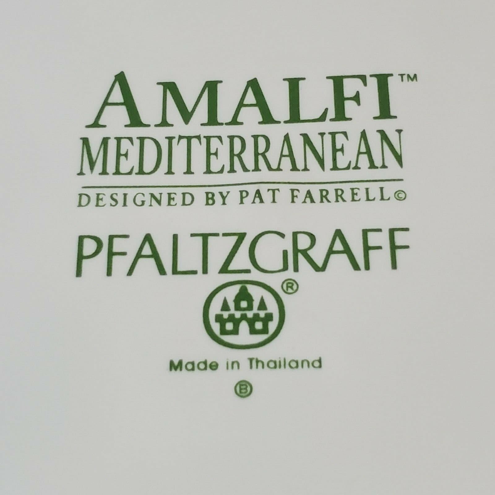 Pfaltzgraff Amalfi Mediterranean Chop Plate Round Platter Stoneware 12" Art Deco - Thumbnail 5