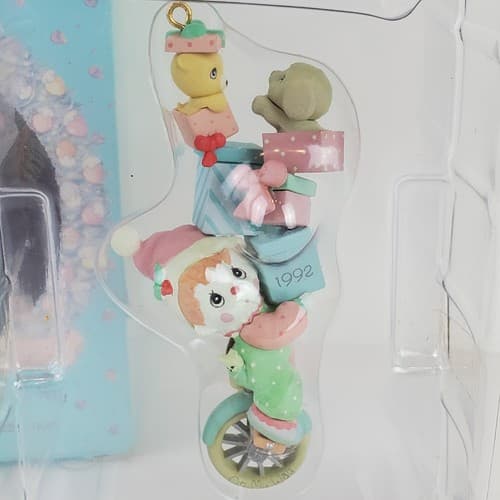 Vintage 1992 Precious Moments On My Way to Wish You a Merry Christmas Ornament - Thumbnail 2