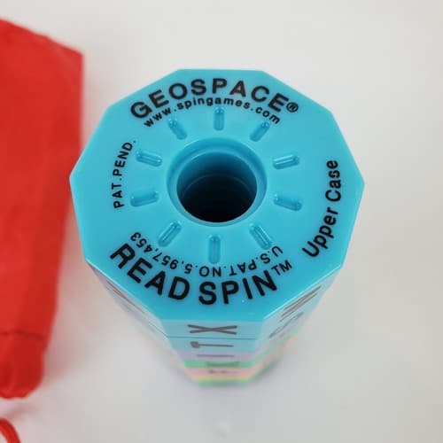 Geospace Read Spin Magnetic Educational Learning Toy Upper Case 8 pieces w/ Bag - Thumbnail 2