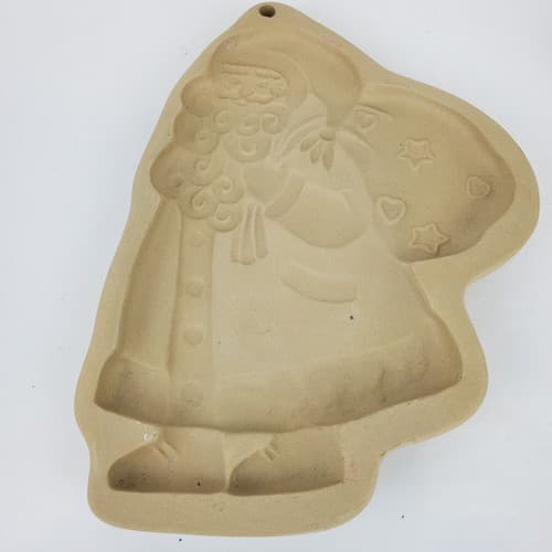 Vintage 1989 Brown Bag Cookie Mold Standing Santa Claus Hill Design 7.25"