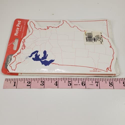 Creative Shapes U.S. Map Notepad 50 Sheets Fun For Kids 8" Wide - Thumbnail 5