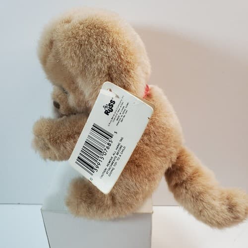 Vtg Russ Caress Soft Pets Brown Puppy Dog I Love You Stuffed Animal Plush Toy - Thumbnail 5