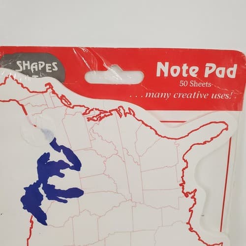 Creative Shapes U.S. Map Notepad 50 Sheets Fun For Kids 8" Wide - Thumbnail 3