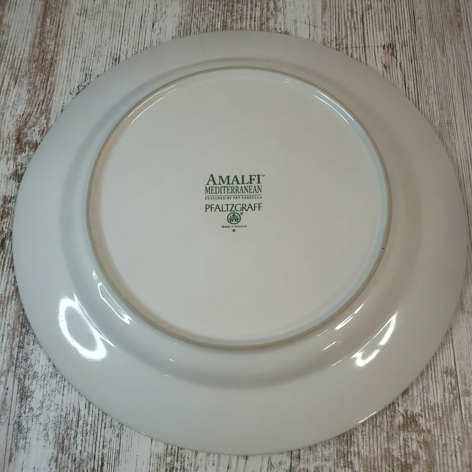 Pfaltzgraff Amalfi Mediterranean Chop Plate Round Platter Stoneware 12" Art Deco - Thumbnail 4