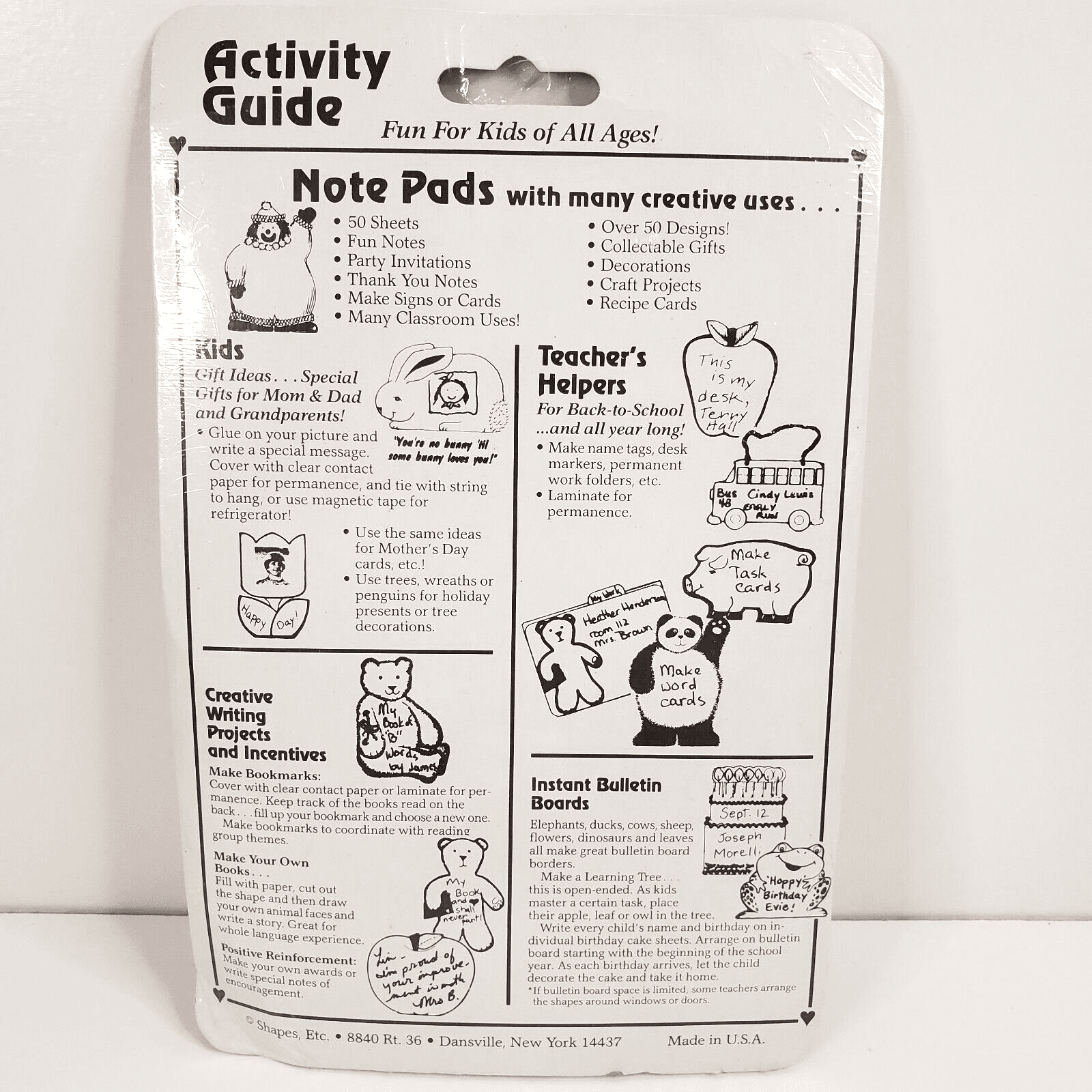 Creative Shapes U.S. Map Notepad 50 Sheets Fun For Kids 8" Wide - Thumbnail 4