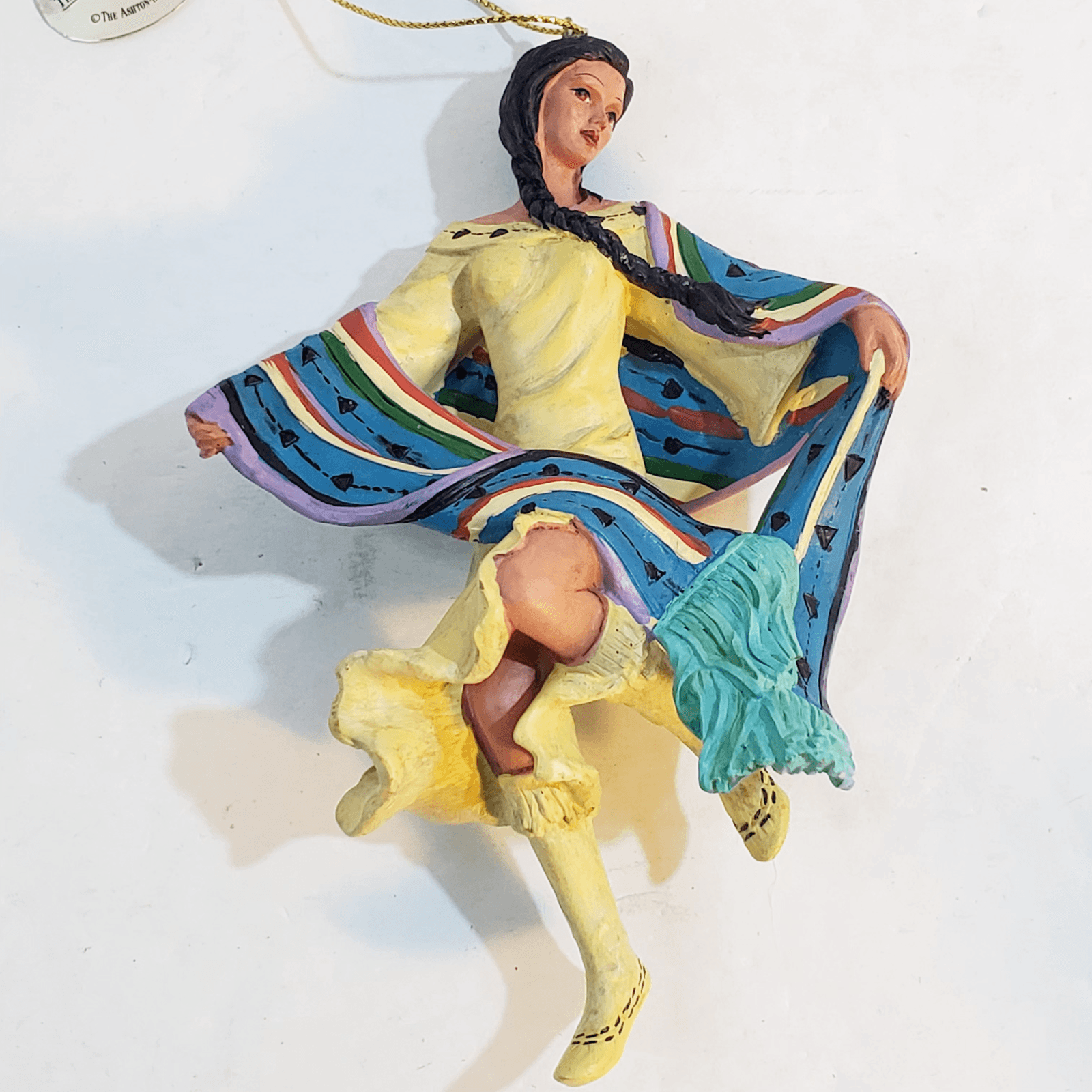 Ashton Drake Galleries Fancy Shawl Dancers Collection Burst Of Color Ornament - Thumbnail 3