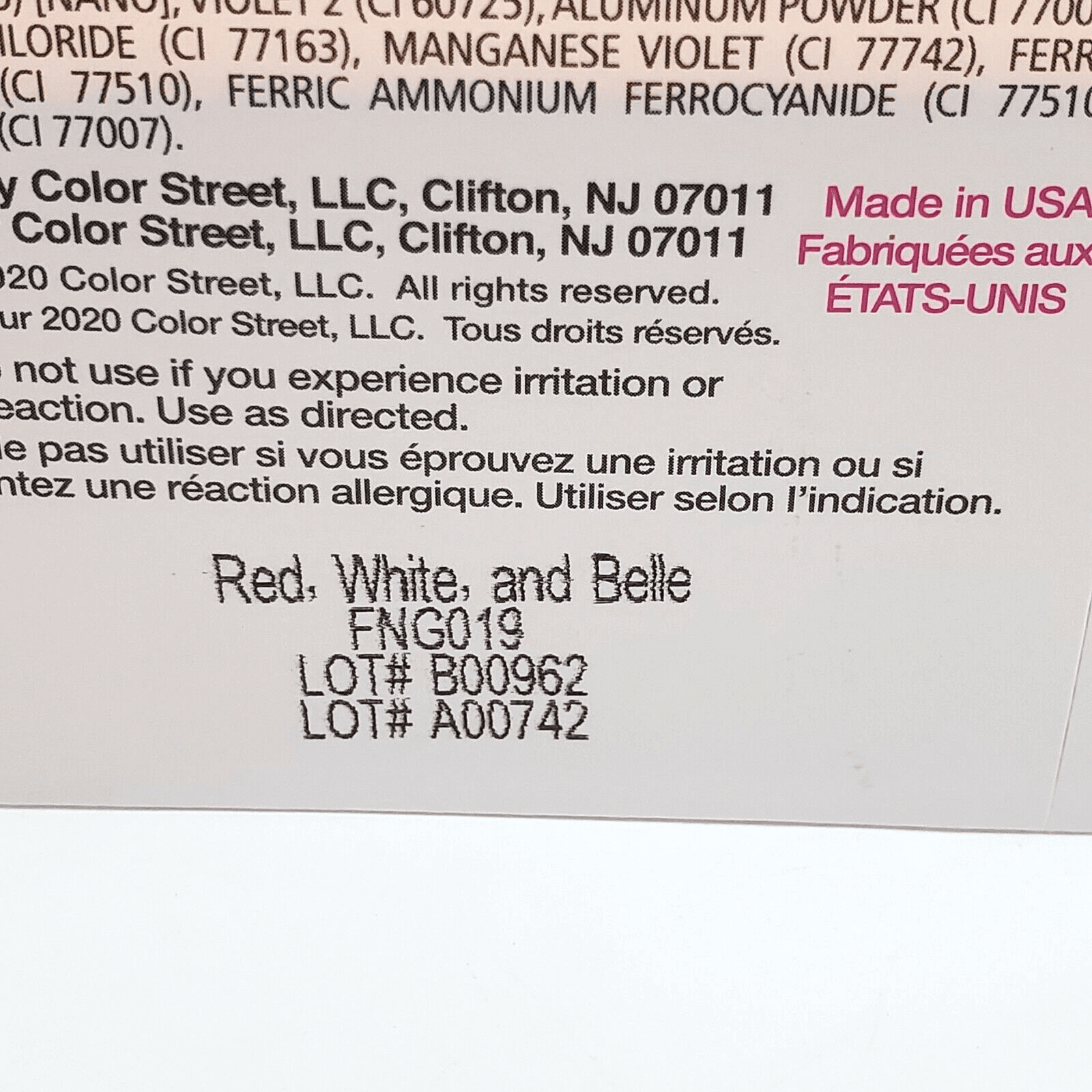 Color Street Nail Strips Red White and Belle French Real Nail Polish RETIRED NEW - Thumbnail 4