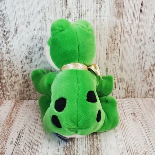 Russ Berrie 2006 Shining Stars Sitting Spotted Green Frog Plush 8" - 10" - Thumbnail 4