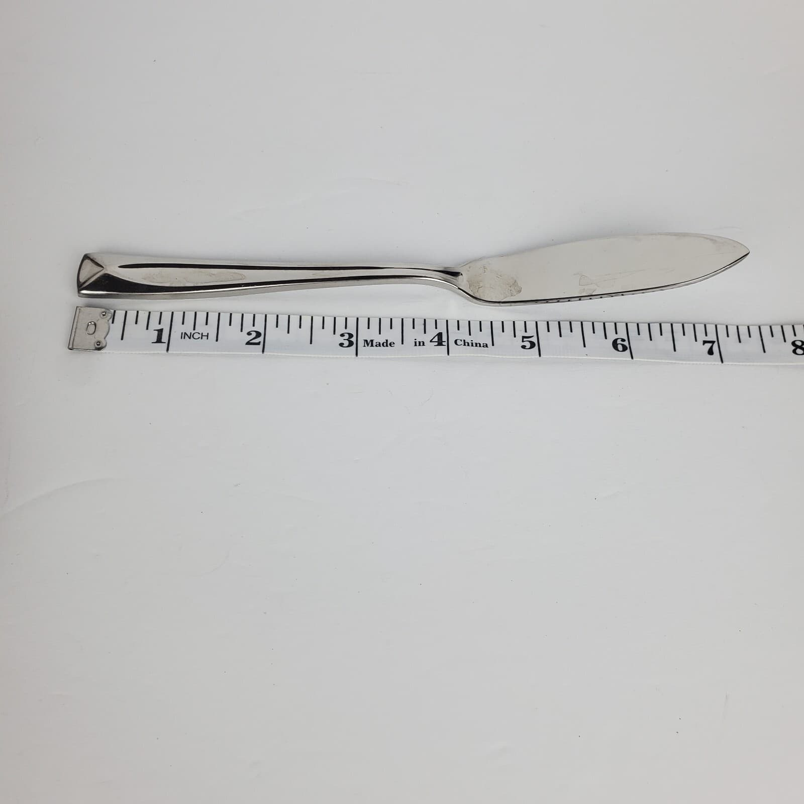 Set of 2 Oneida Glossy Lincoln Butter Knife and Sugar Spoon Stainless Steel - Thumbnail 5