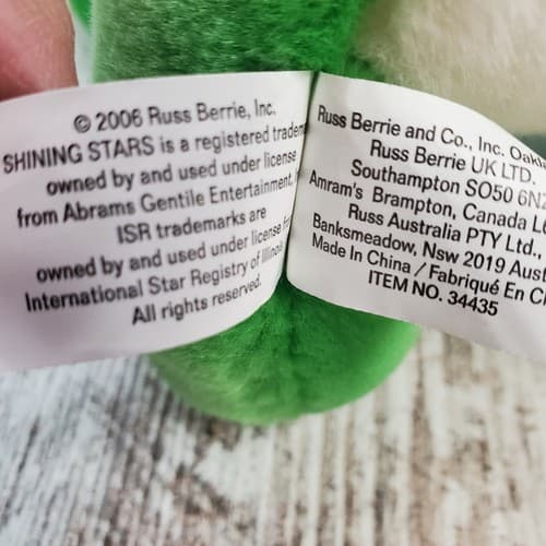 Russ Berrie 2006 Shining Stars Sitting Spotted Green Frog Plush 8" - 10" - Thumbnail 9