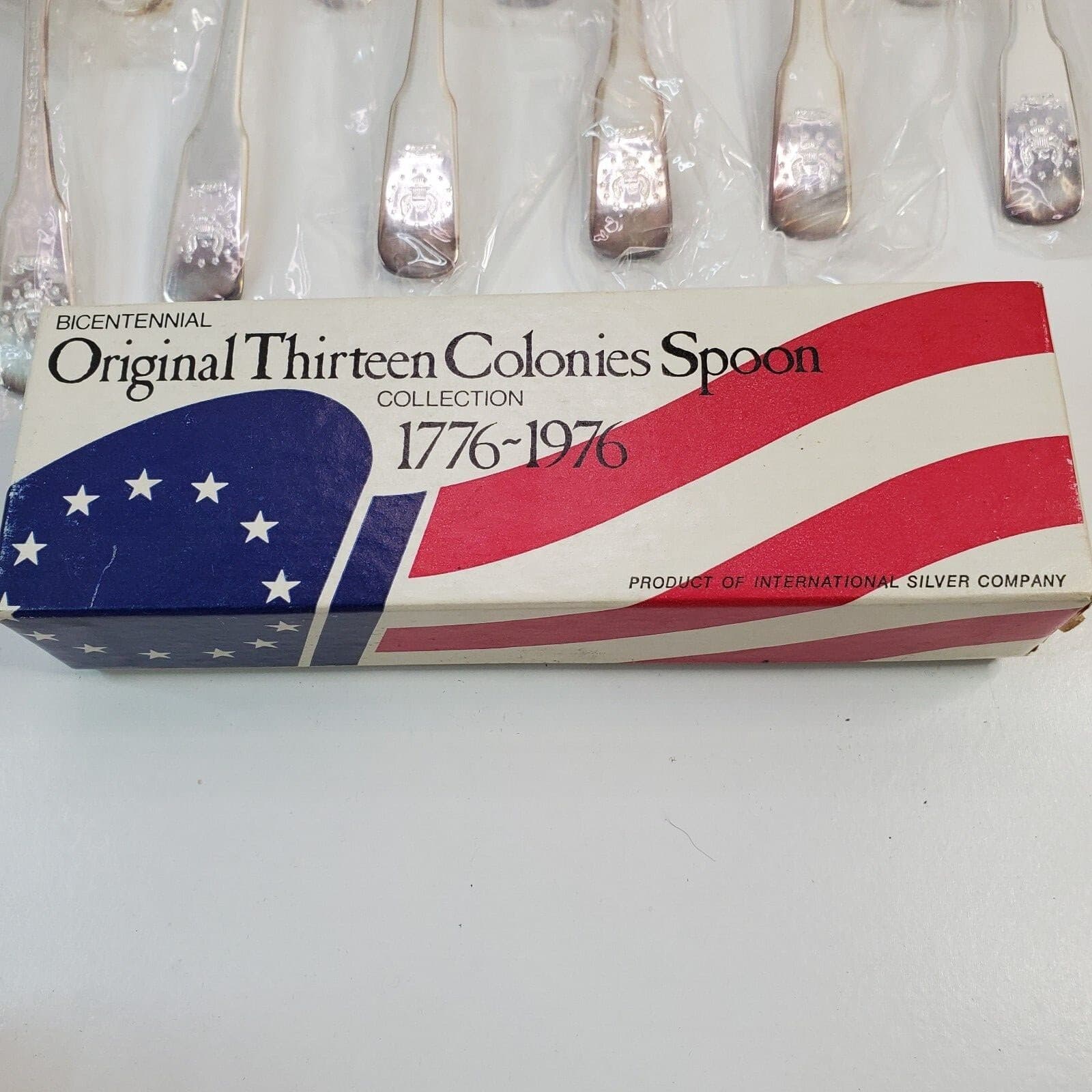 Bicentennial International Silver Plated 13 Original Colonies Collectors Spoons - Thumbnail 9