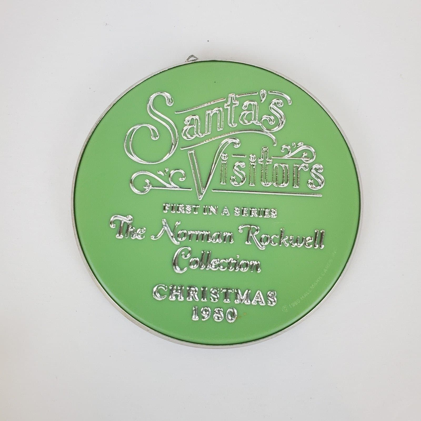 Vtg Hallmark Norman Rockwell Cameo Series Christmas Ornament 1980 Santas Visitor - Thumbnail 2