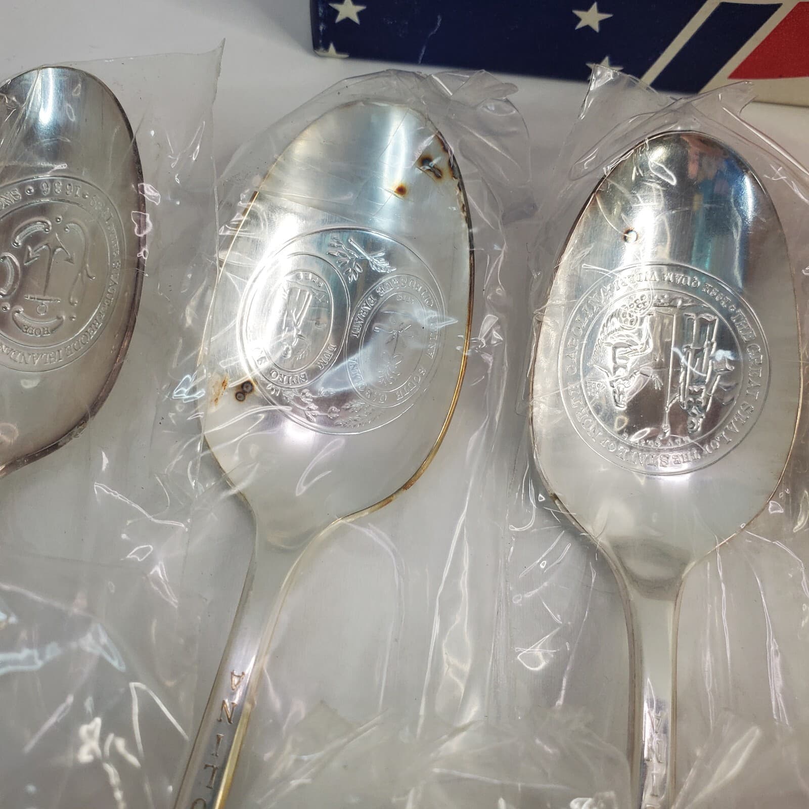 Bicentennial International Silver Plated 13 Original Colonies Collectors Spoons - Thumbnail 5