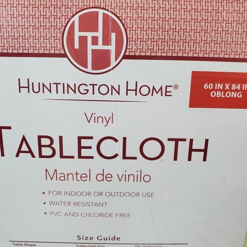 Huntington Home Halloween Black Cream Orange Dog Bats 60" x 84" Vinyl Tablecloth - Thumbnail 5