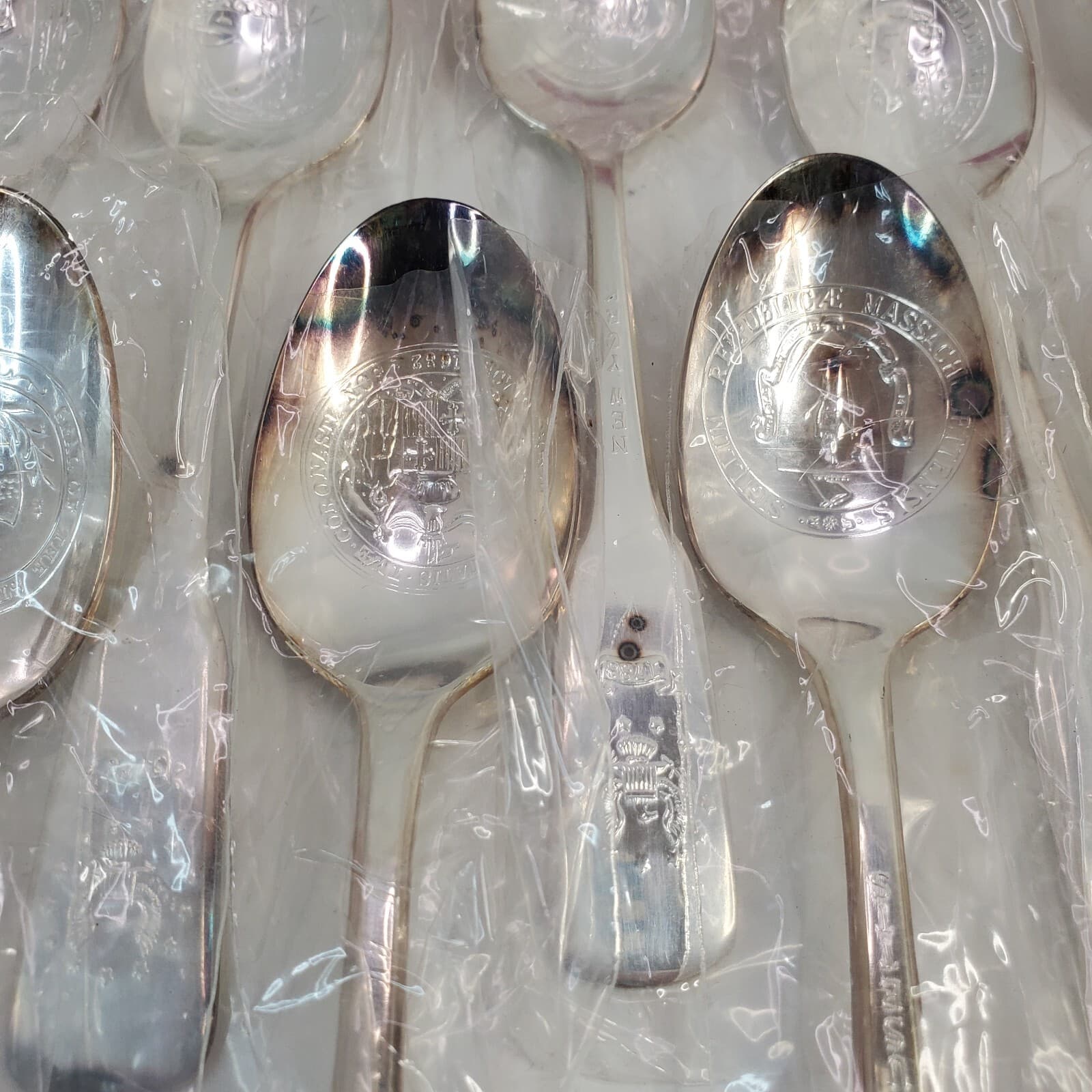 Bicentennial International Silver Plated 13 Original Colonies Collectors Spoons - Thumbnail 3