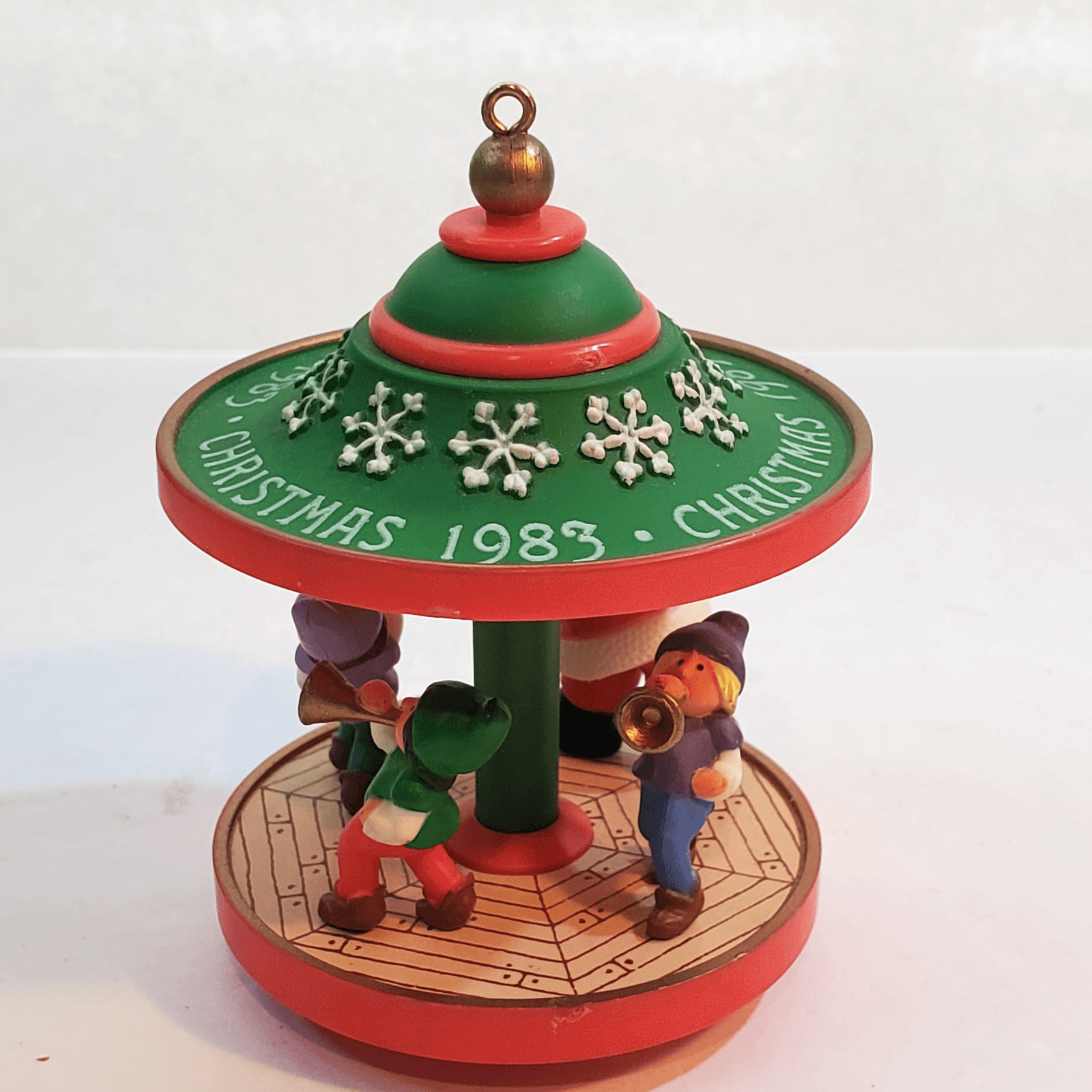 Vintage 1983 Hallmark Cards Santa Carousel #6 in the series Christmas Ornament - Thumbnail 4