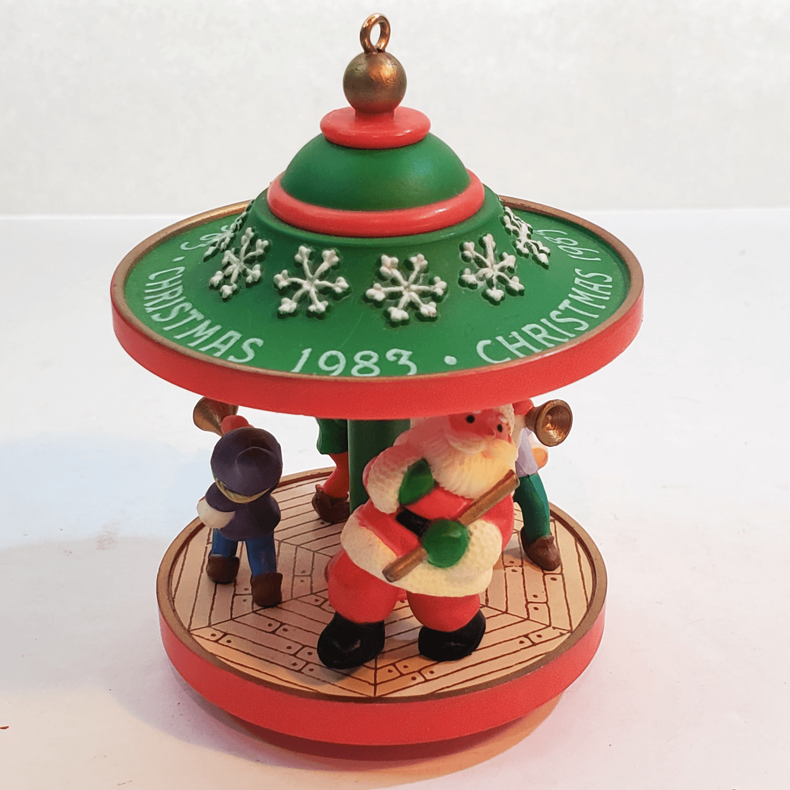 Vintage 1983 Hallmark Cards Santa Carousel #6 in the series Christmas Ornament - Thumbnail 3