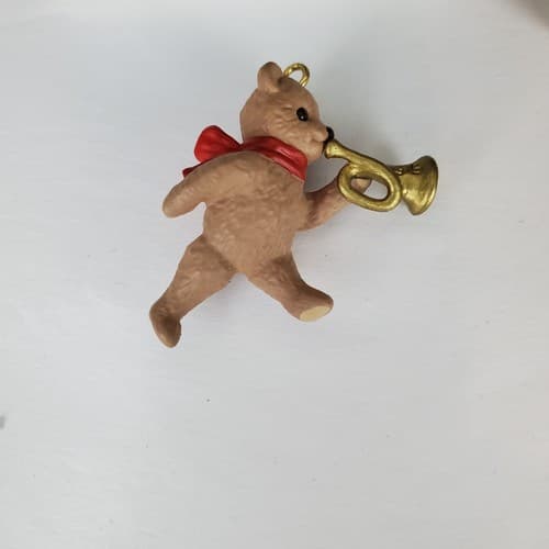 Vtg Lot 4 Hallmark Christmas Ornaments March Teddy Bears & Teddy Style Miniature - Thumbnail 4