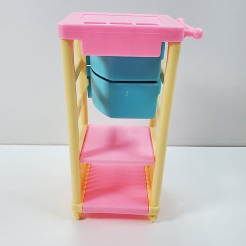 Vintage 1994 Mattel Barbie Pet Shop Plastic Replacement Cart With Drawers - Thumbnail 4