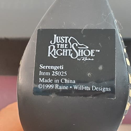Vintage 1999 Collectible Just The Right Shoe By Raine Willits Serengeti #25025 - Thumbnail 7