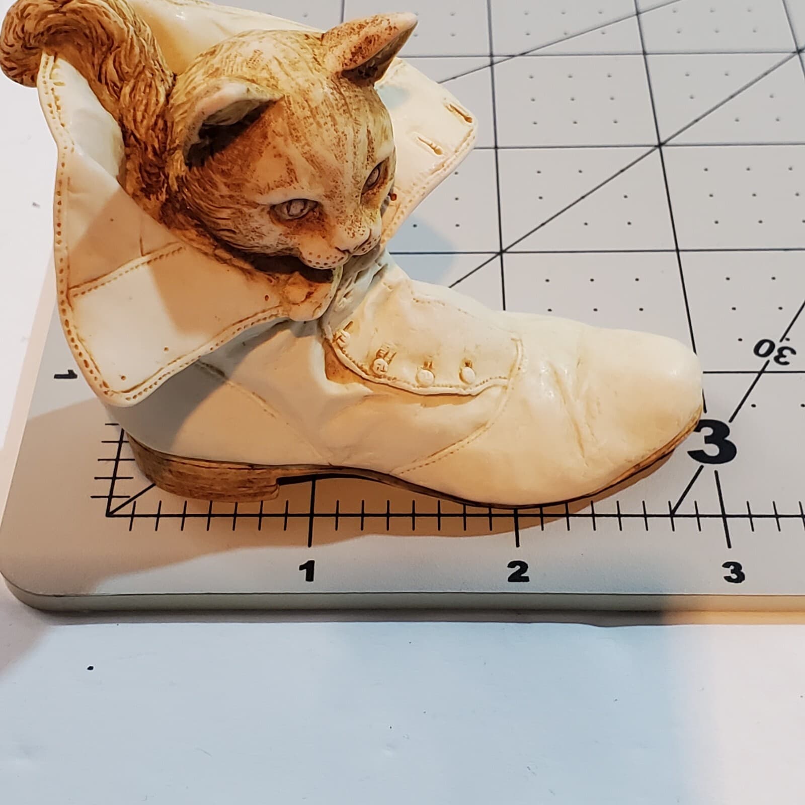 Vtg Harmony Kingdom Purrfect Fit Cat in Shoe Victorian Boot Trinket Box Figurine - Thumbnail 12