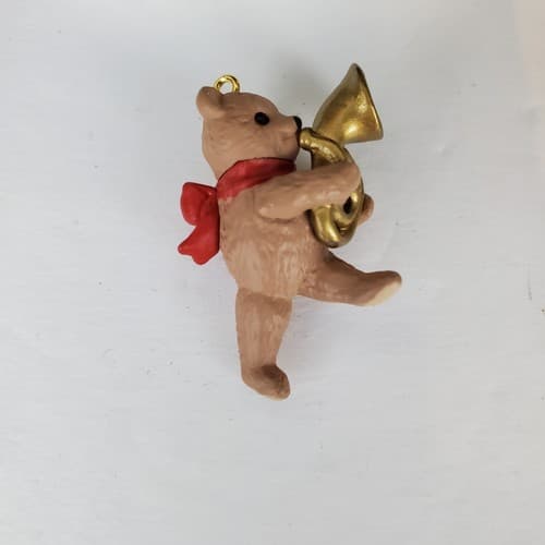 Vtg Lot 4 Hallmark Christmas Ornaments March Teddy Bears & Teddy Style Miniature - Thumbnail 3
