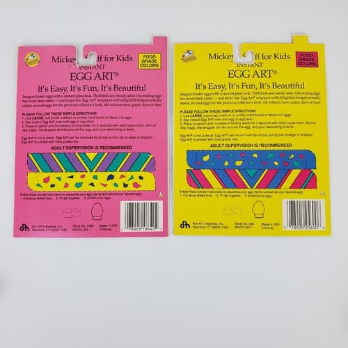 90s Disney Mickey's Stuff For Kids Instant Egg Art SunHill Made in USA Easter - Thumbnail 7