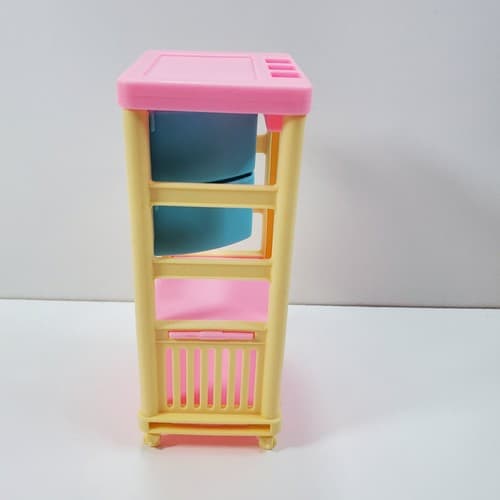Vintage 1994 Mattel Barbie Pet Shop Plastic Replacement Cart With Drawers - Thumbnail 3