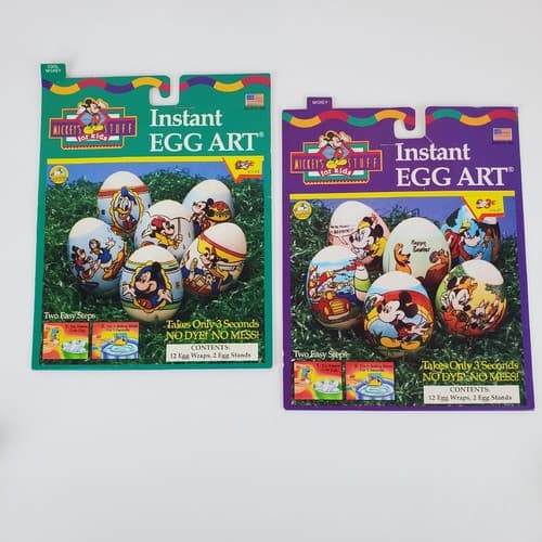 90s Disney Mickey's Stuff For Kids Instant Egg Art SunHill Made in USA Easter
