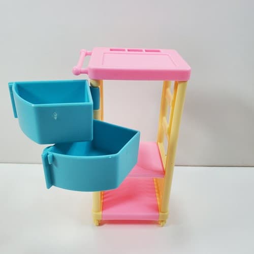 Vintage 1994 Mattel Barbie Pet Shop Plastic Replacement Cart With Drawers - Thumbnail 2
