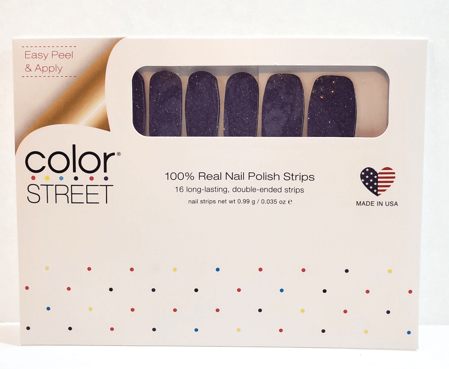 Color Street Nail Strips Ibiza Nights 100% Real Nail Polish Glitter RETIRED NEW