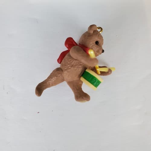 Vtg Lot 4 Hallmark Christmas Ornaments March Teddy Bears & Teddy Style Miniature - Thumbnail 5